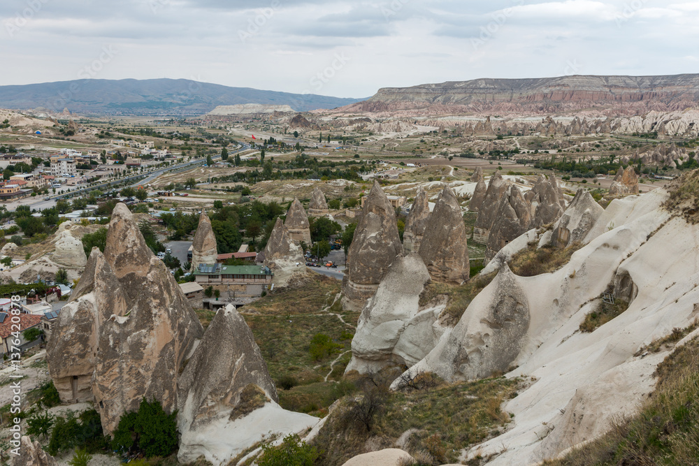 Fototapeta premium Goreme National Park, Nevsehir city surroundings, Cappadocia, UNESCO World Heritage Site, Turkey.