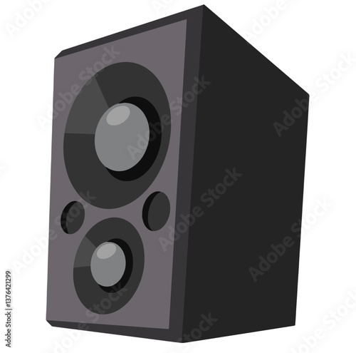 Cute cartoon hand drawn vector music sound speaker clipart.