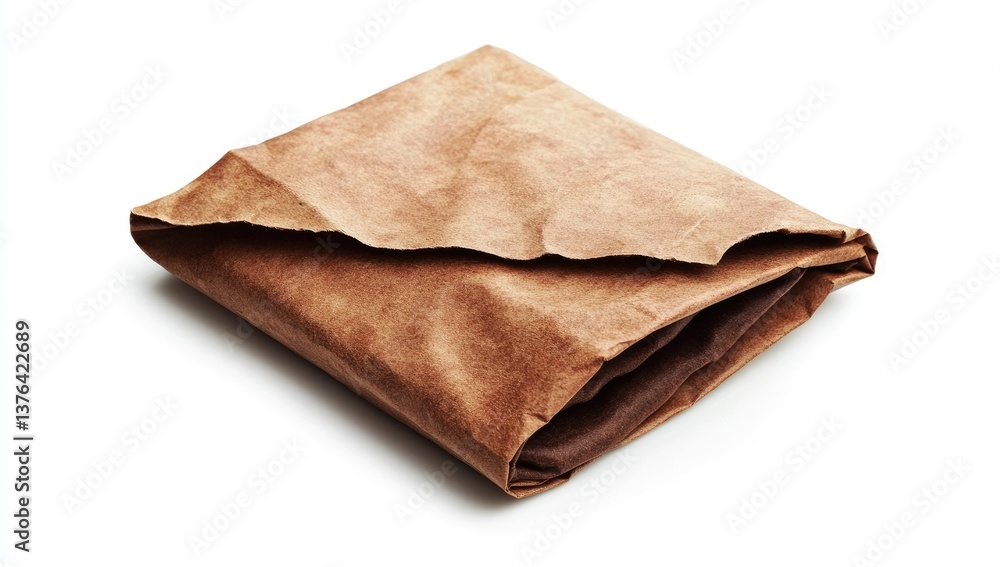 Folded Brown Paper Parcel Folded Brown Paper Parcel