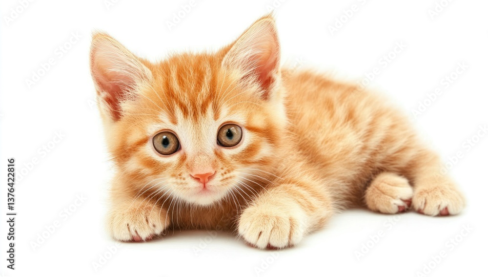 Obraz premium Ginger Kitten, Laying Down