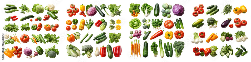 Diverse varieties vegetable isolated on transparent background. PNG, Set of Diverse varieties vegetable isolated on transparent background. PNG, Set of