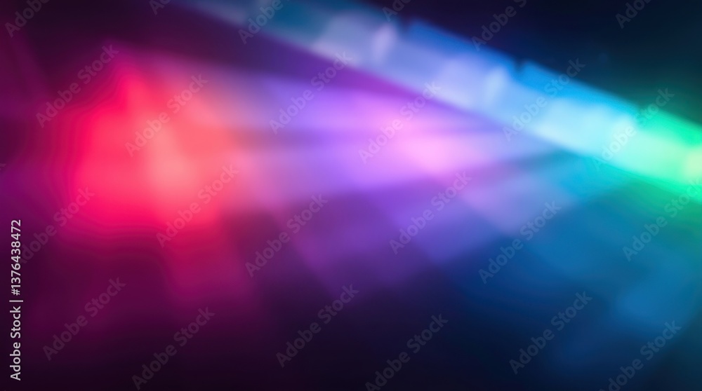 Abstract Colorful Light Streaks with Lens Flare and Blurred Effect