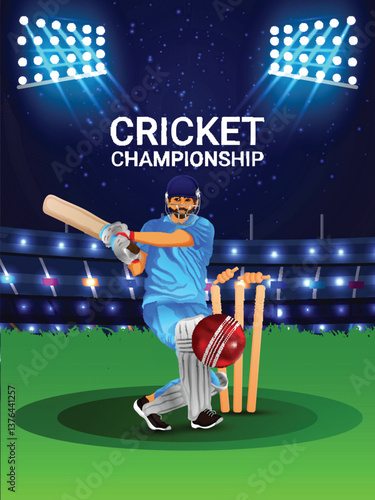 Cricket championship tournament match background