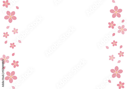 桜のフレーム　ピンク