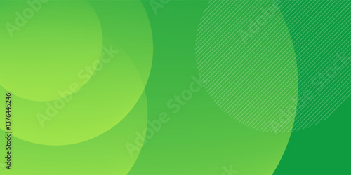 Abstract yellow and green background with circles. Vector illustration