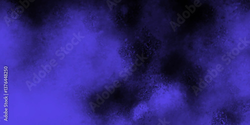 Artistic hand painted multi layered dark blue background.  Abstract illustration with colorful gradient clouds.  Beautiful stylist modern blue texture background with smoke.