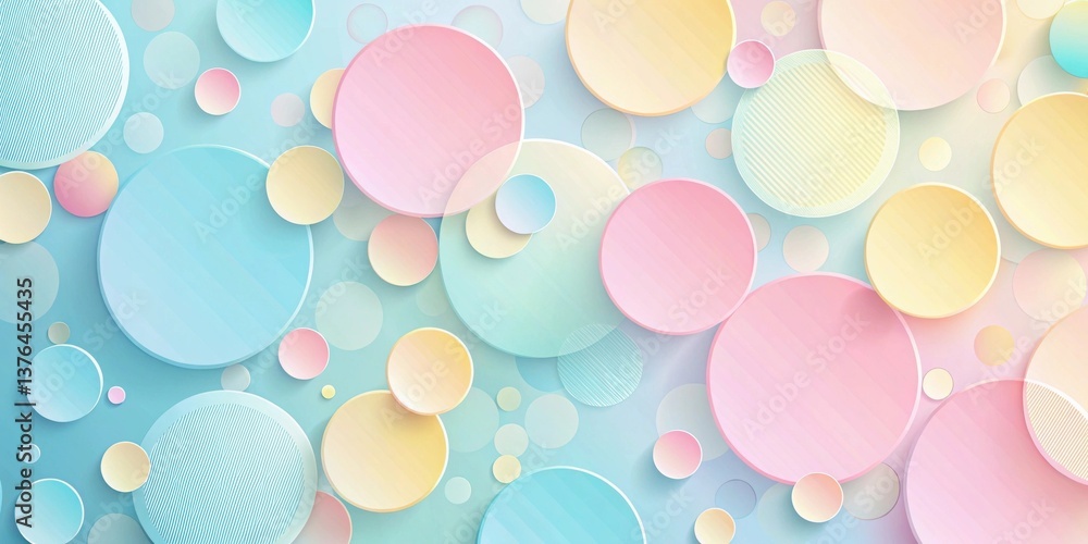 Pastel Circles Abstract Background Design Featuring Overlapping Shapes and Subtle Textural Effects Pastel Circles Abstract Background Design Featuring Overlapping Shapes and Subtle Textural Effects