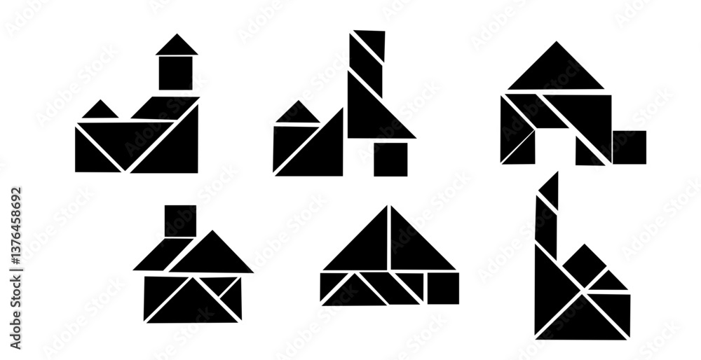Set of icons of houses, Elite houses design, Different design of the modern houses