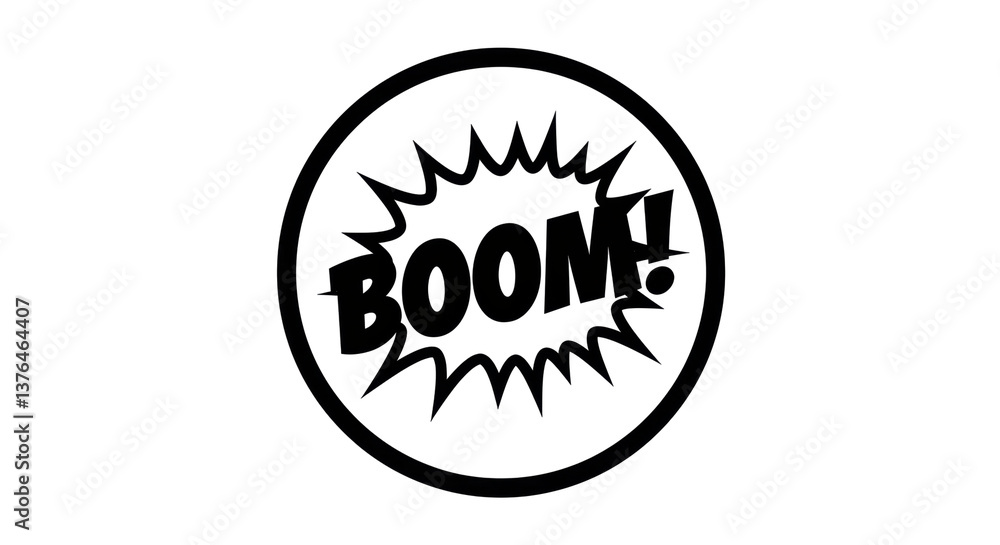Isolated Boom Explosion Speech Bubble Comic Book Isolated Boom Explosion Speech Bubble Comic Book