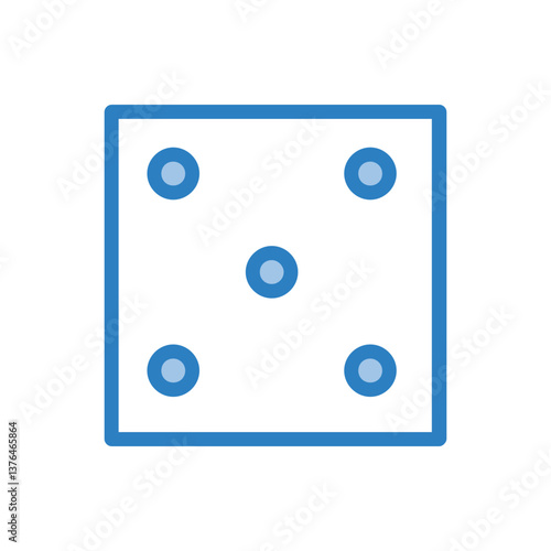 blue and white buttons
