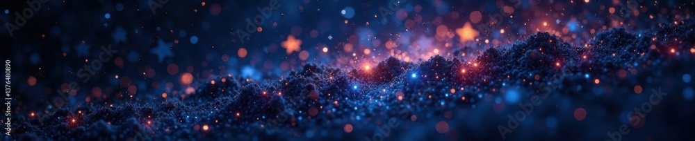 Fototapeta premium Sparkling stars against a dark canvas, celestial beauty in all its glory, celestial bodies, stars