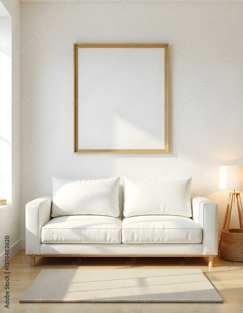 Fototapeta premium Living room interior with high quality decorations