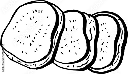 Ginger. Vegetables. Hand drawn vector isolated sketch.