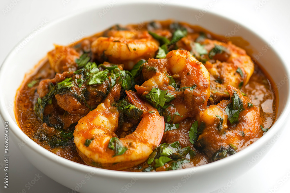 Elegant showcase of Prawn Masala with rich colors and textures. Elegant showcase of Prawn Masala with rich colors and textures.