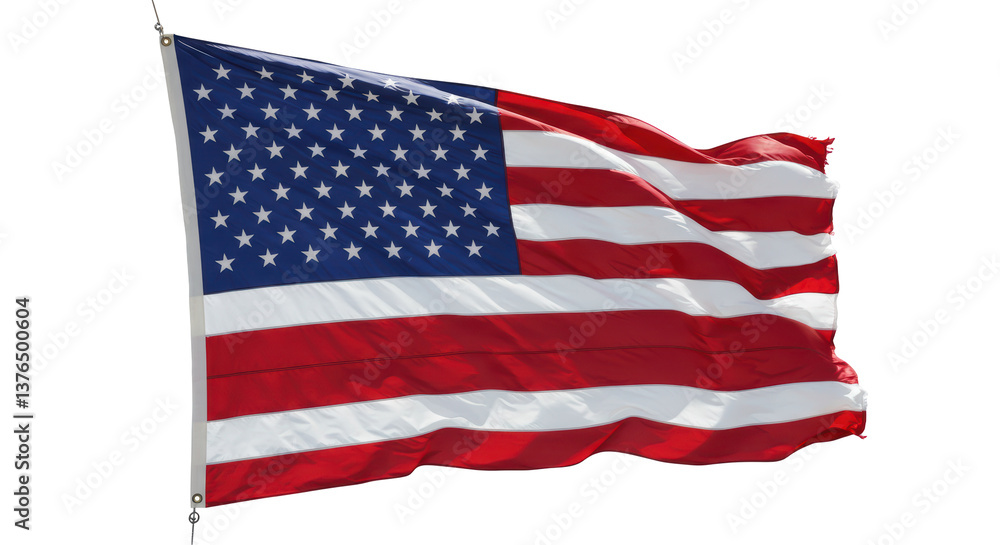 Isolated Waving American Flag Isolated Waving American Flag