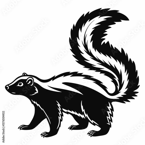 Wallpaper Mural skunk black silhouette icon vector Torontodigital.ca