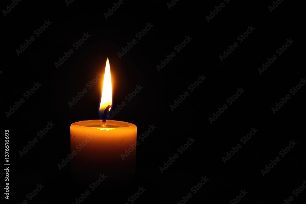 Candlelight Tribute: Flames Glow in Darkness for a Moment of Silence Candlelight Tribute: Flames Glow in Darkness for a Moment of Silence