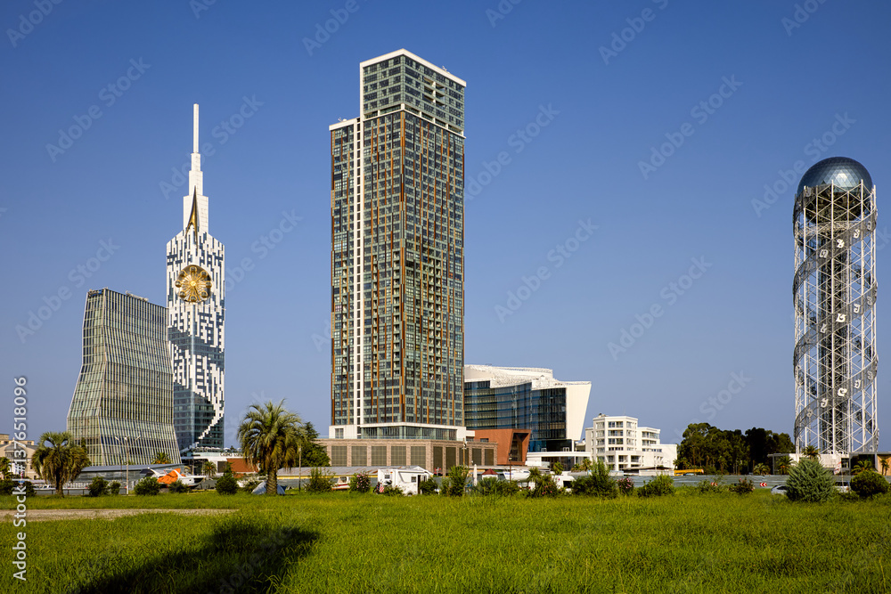 The modern architecture in Batumi, Georgia