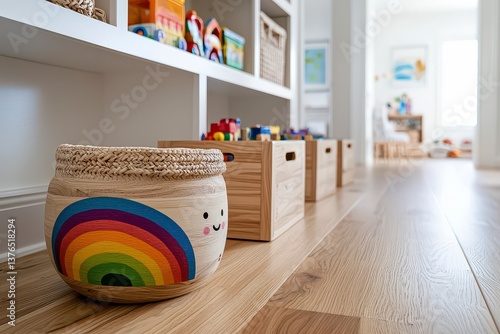 Discover creative ways to design an organized kids space with labeled wooden bins, fostering tactile play objects for early learning and development Explore innovative storage solutions, including