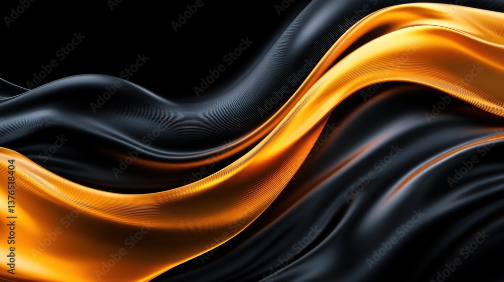Obraz premium Abstract design close-up on dynamic textures in a dark setting
