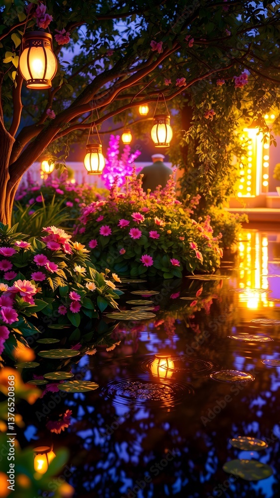 Enchanted Garden at Dusk Enchanted Garden at Dusk