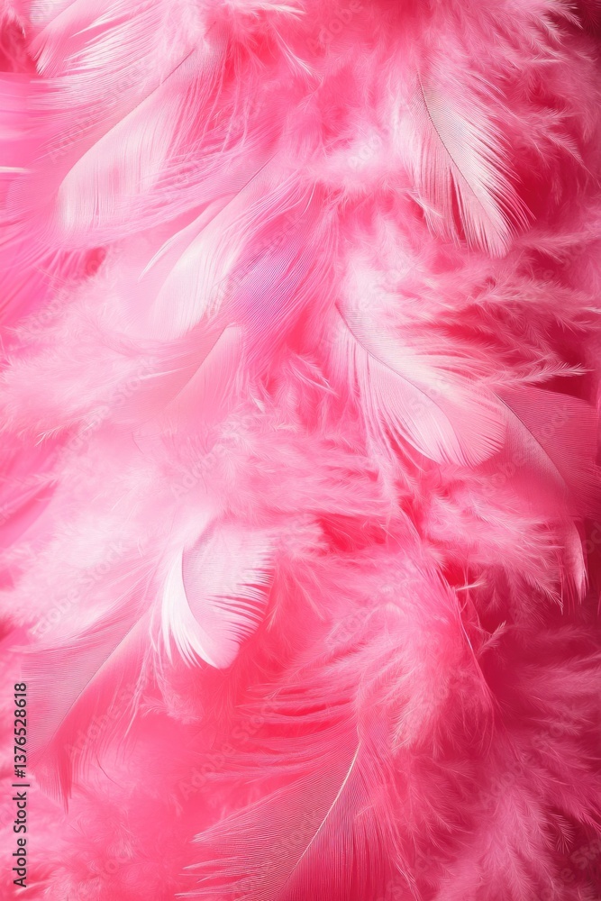 Glamorous Pink Boa Border - Isolated Fuchsia Feather Elegance on Stylish Background Glamorous Pink Boa Border - Isolated Fuchsia Feather Elegance on Stylish Background