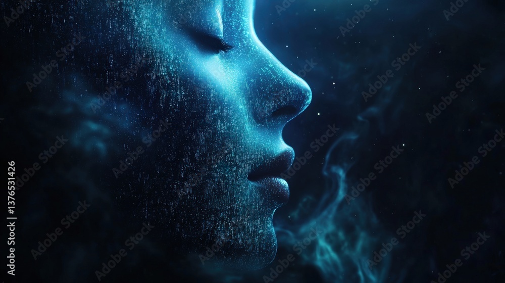 Serene mystical reflections close-up view of an ethereal underwater world Serene mystical reflections close-up view of an ethereal underwater world