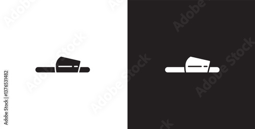 Flat icon of women's shoes. Sandals shoes vector illustration icon. Fashion icon on black and transparent background. Fashion icon.