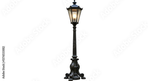 Isolated Vintage Street Lamp