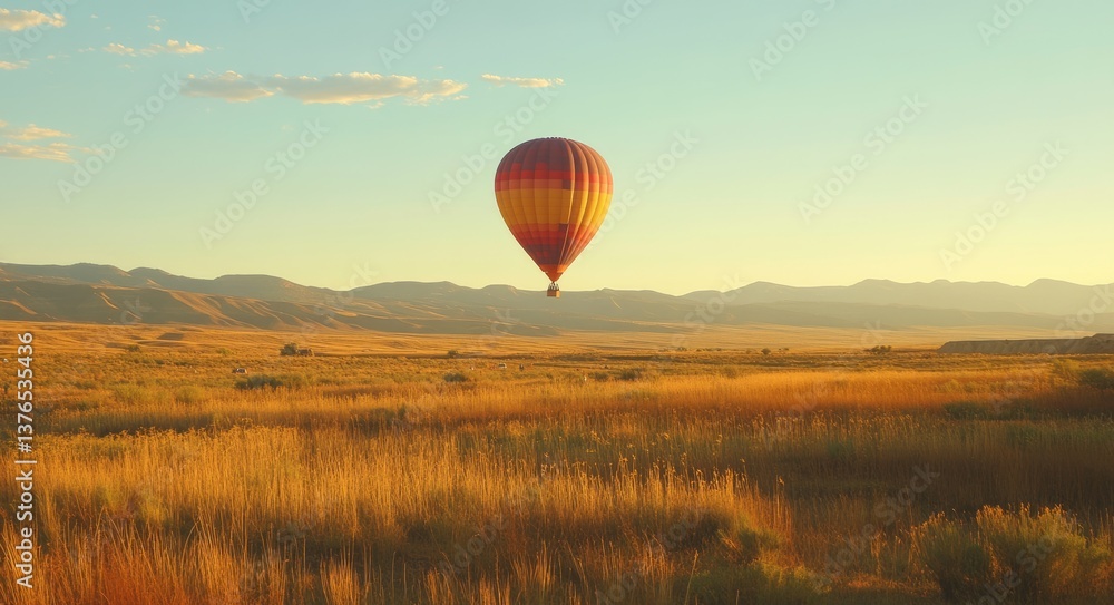 Obraz premium Vibrant Balloon Fiesta Over Albuquerque: A Colorful Celebration in the Land of Enchantment