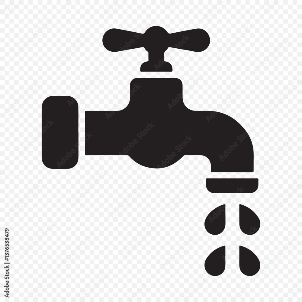 Faucet water vector icon. Water Faucet or tap icon. Vector illustration eps 10 Faucet water vector icon. Water Faucet or tap icon. Vector illustration eps 10