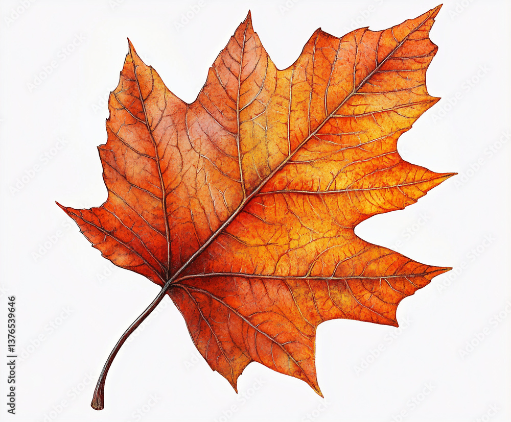 Fototapeta premium vintage red maple leaves