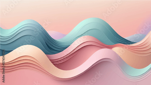 Pastel tint gradient background with wavy lines
