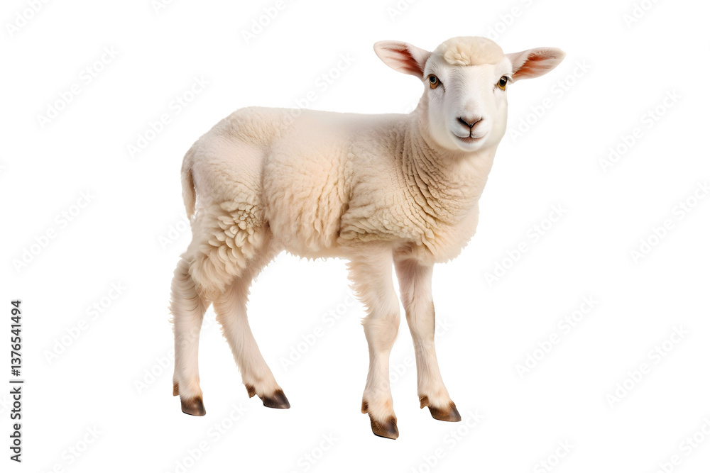 sheep in front of white background sheep in front of white background