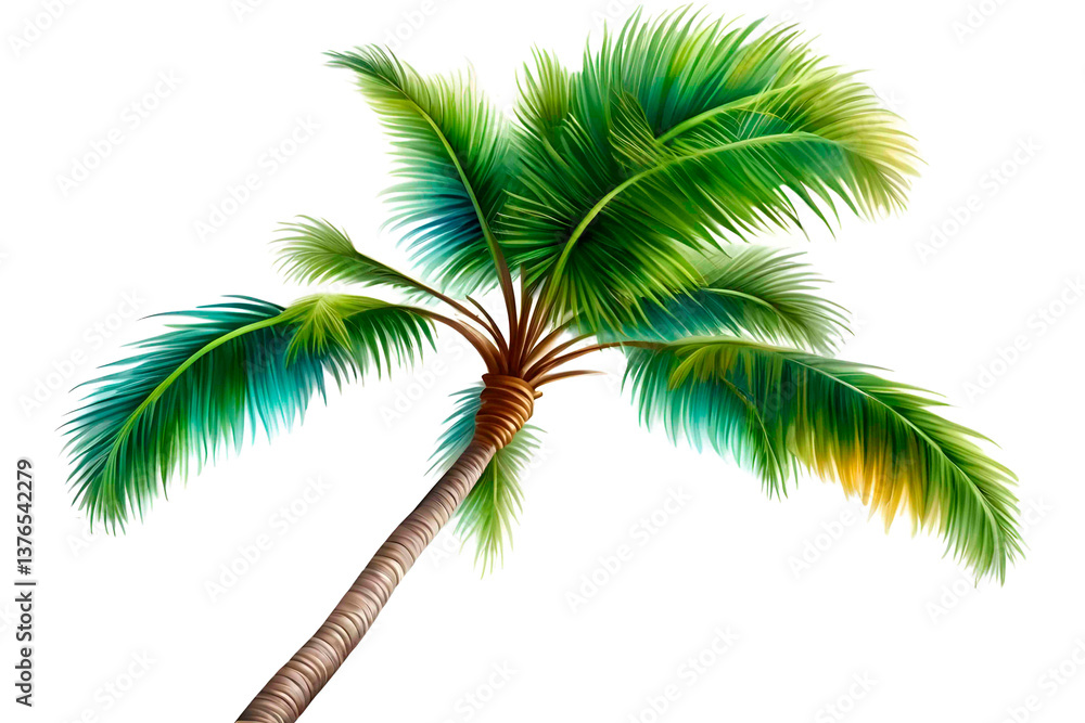 Obraz premium palm tree on white background