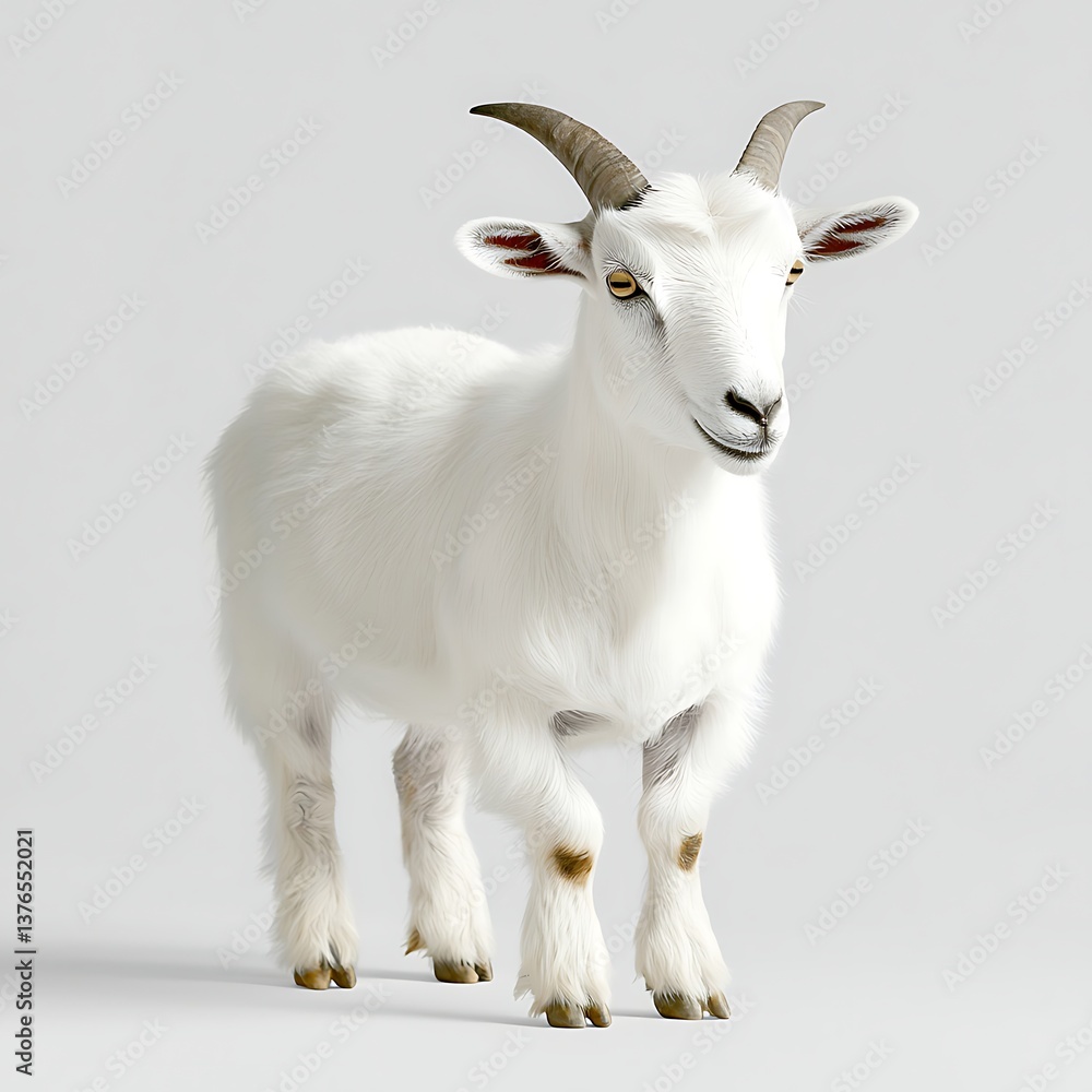 Obraz premium White Kid Goat Studio Shot