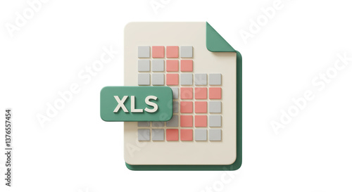 Obraz na płótnie Isolated Digital Spreadsheet File Excel Icon