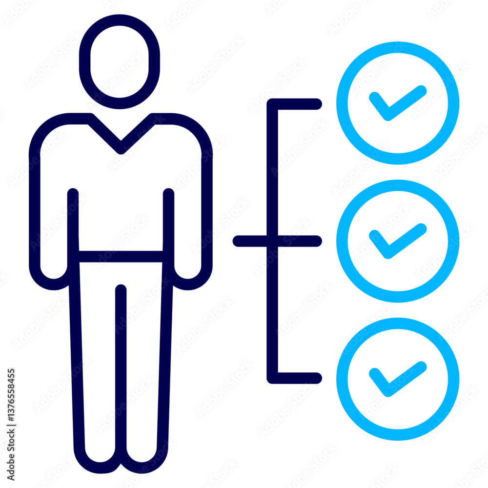 Profile Tasks Outline Color icon
