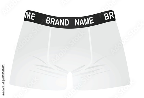 Brand name panties underwear. vector illustration