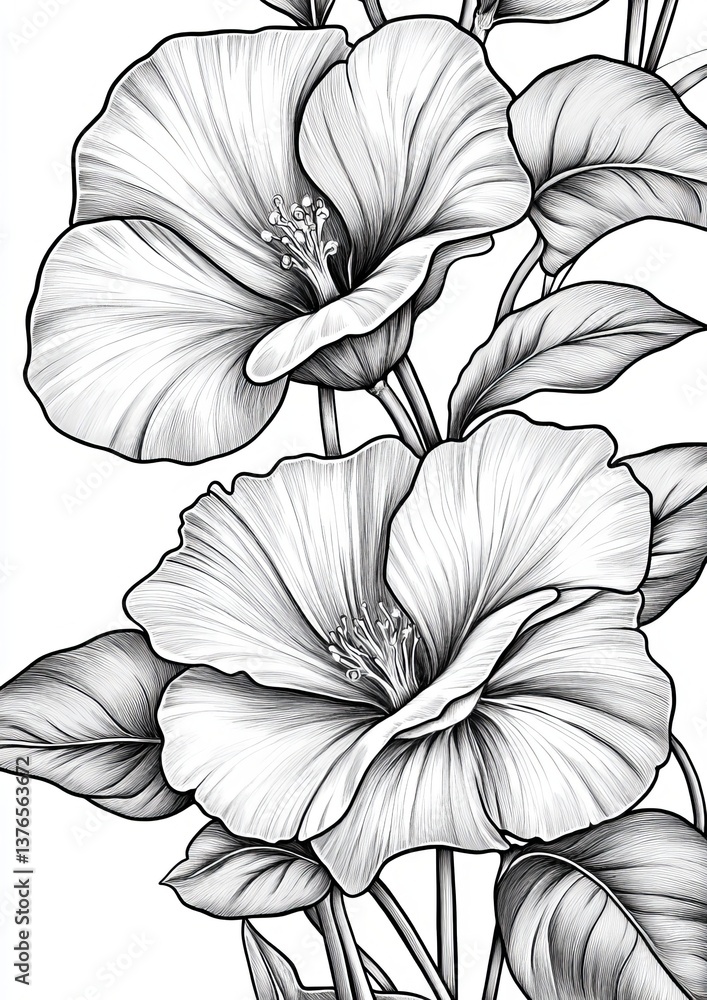 Fototapeta premium Flower Coloring Page