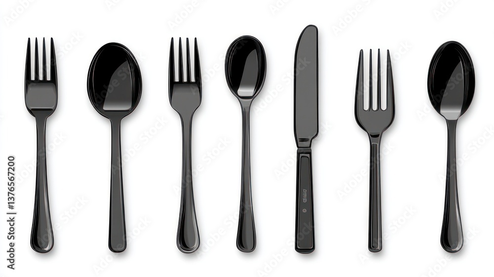 Black Cutlery Set Black Cutlery Set