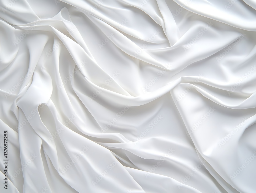 Obraz premium White Fabric Draped Texture.