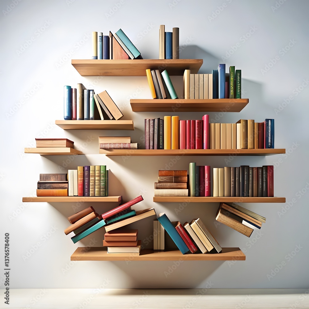 Bookshelf with Assorted Books Bookshelf with Assorted Books