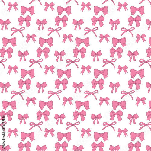 shameless pink bow background pattern