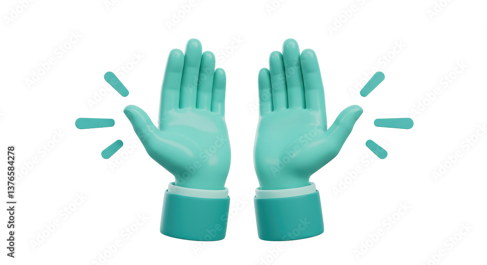 Obraz premium Isolated High Five Hands