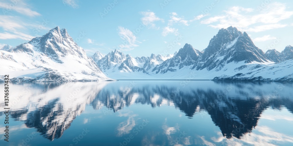 custom made wallpaper toronto digitalMountain lake with snowy peaks