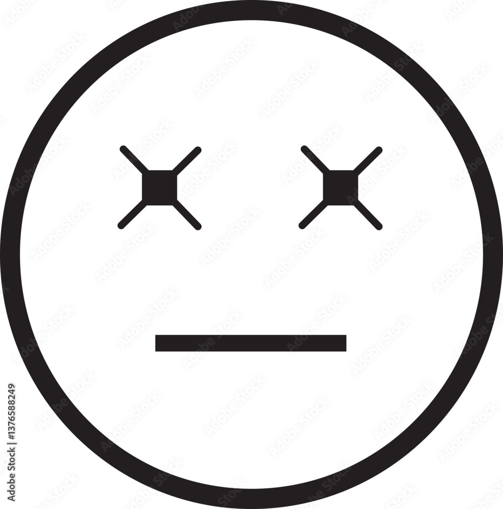 Obraz premium Doodle Emoji face icon. drawn sketch style. different expression emotion mood in line isolated on transparent background
