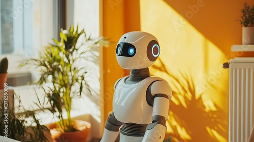 AI-powered robots assisting people in daily tasks