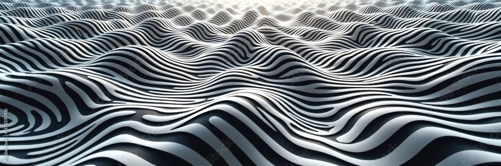 Abstract Striped Wavy Surface Pattern Abstract Striped Wavy Surface Pattern