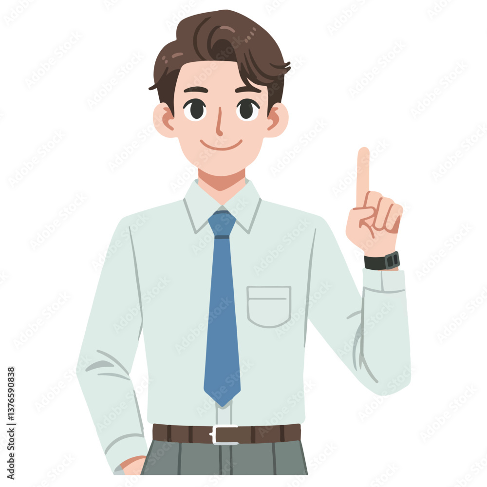 vector businessman giving index finger vector businessman giving index finger